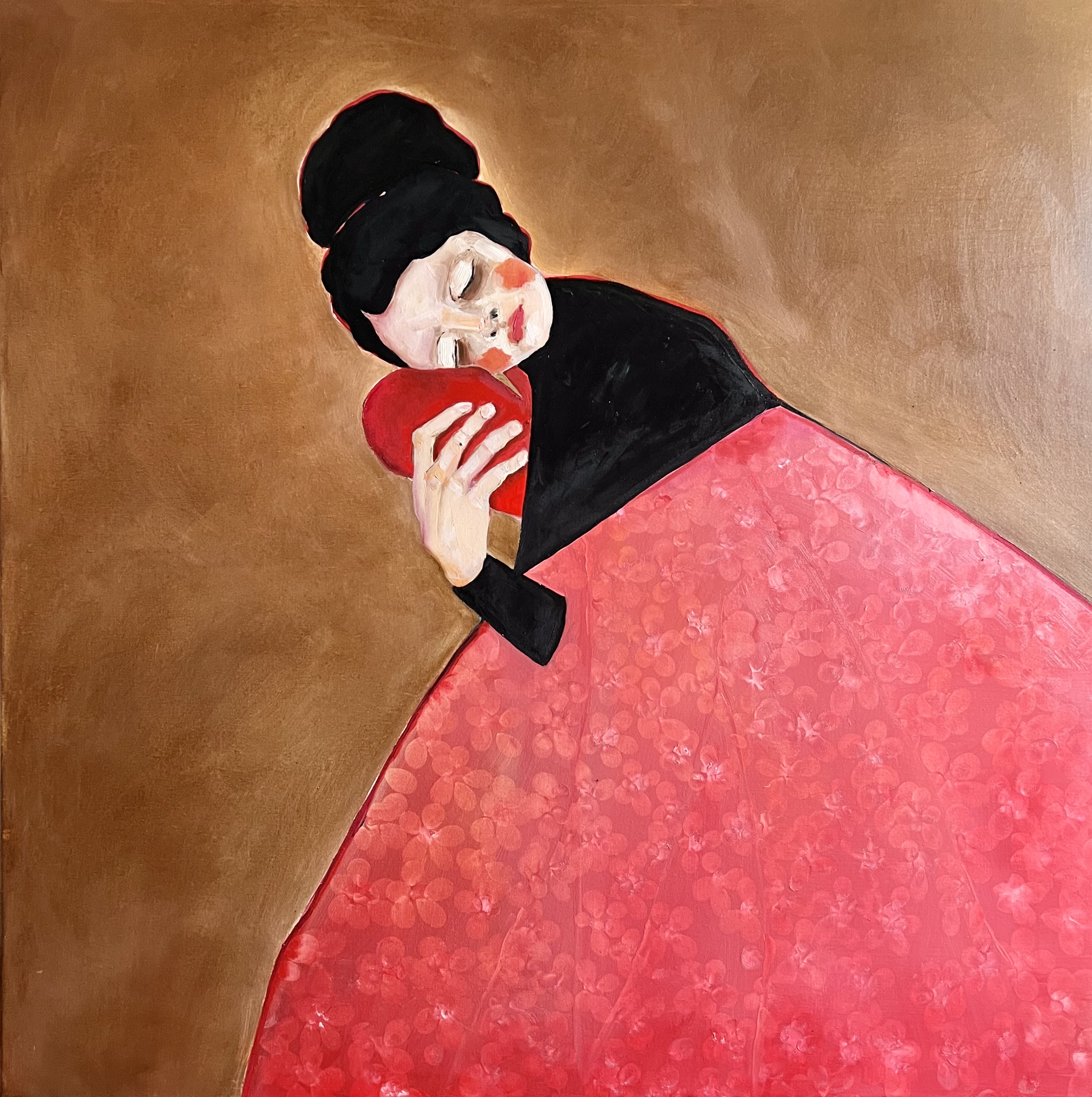 "Serce moje" - Obraz olejny | 100 x 100 cm