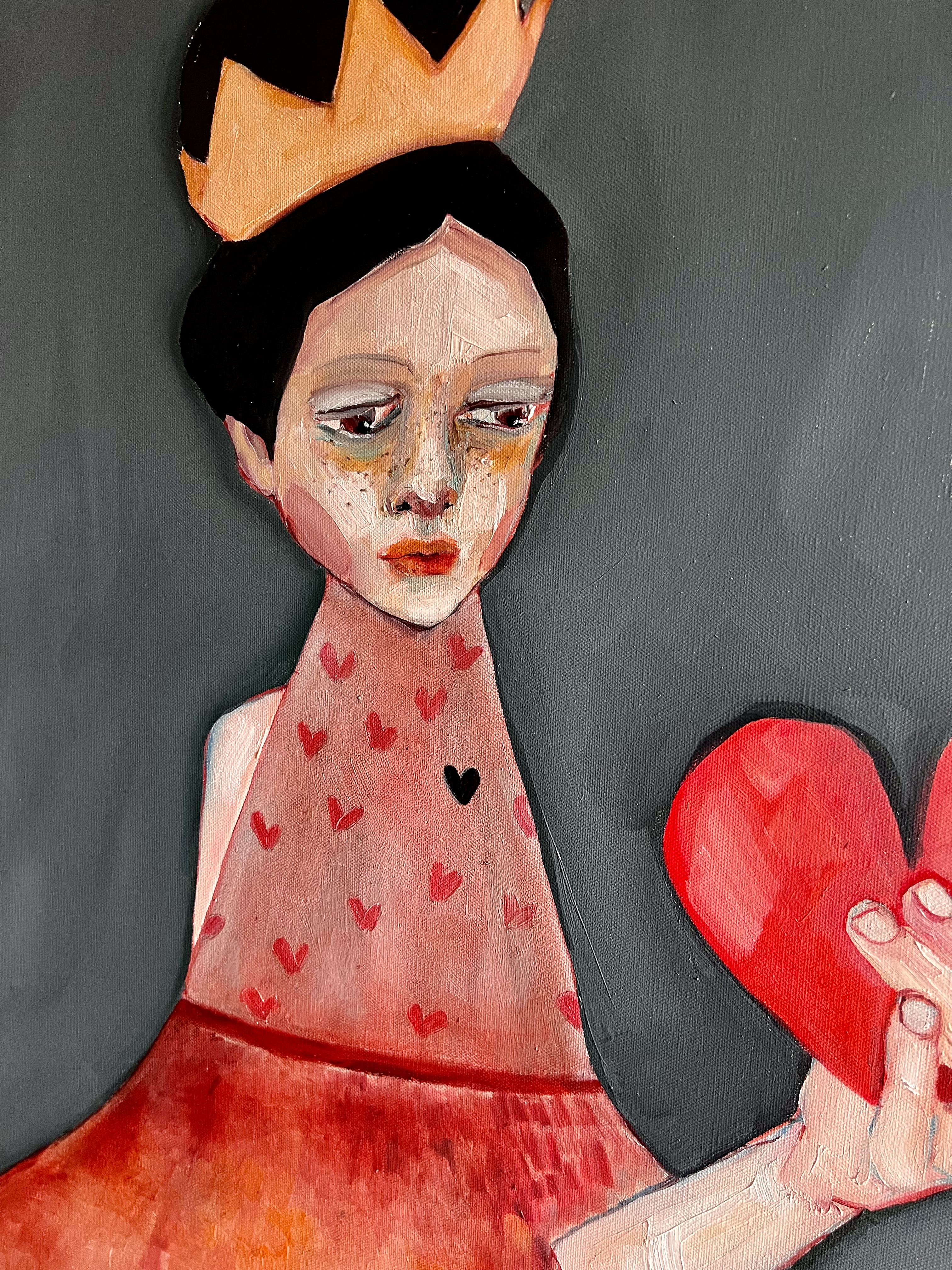 "Oddanie" - Obraz olejny 110x120 cm