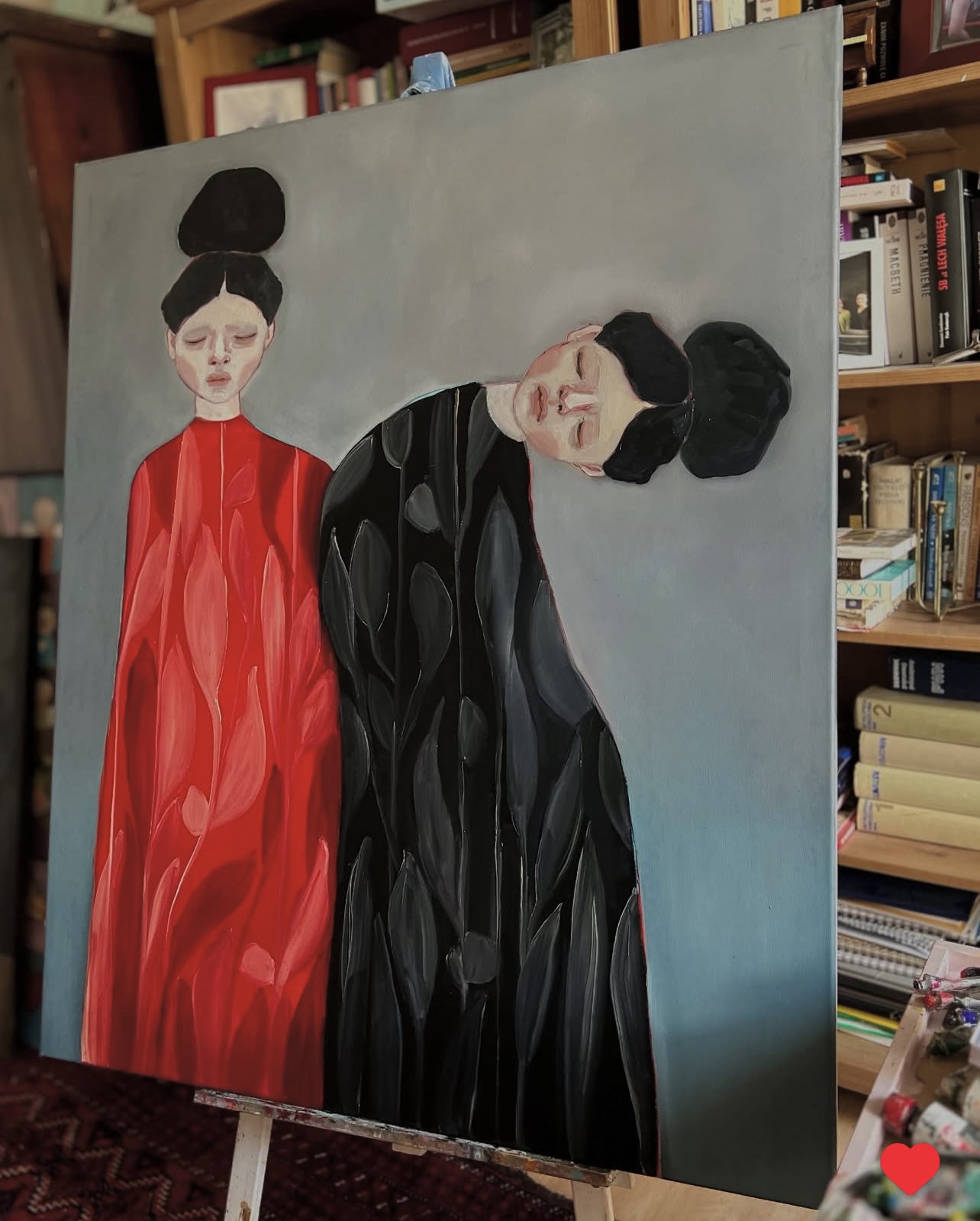 "Cisza w duecie" - Obraz olejny | 100 x 120 cm