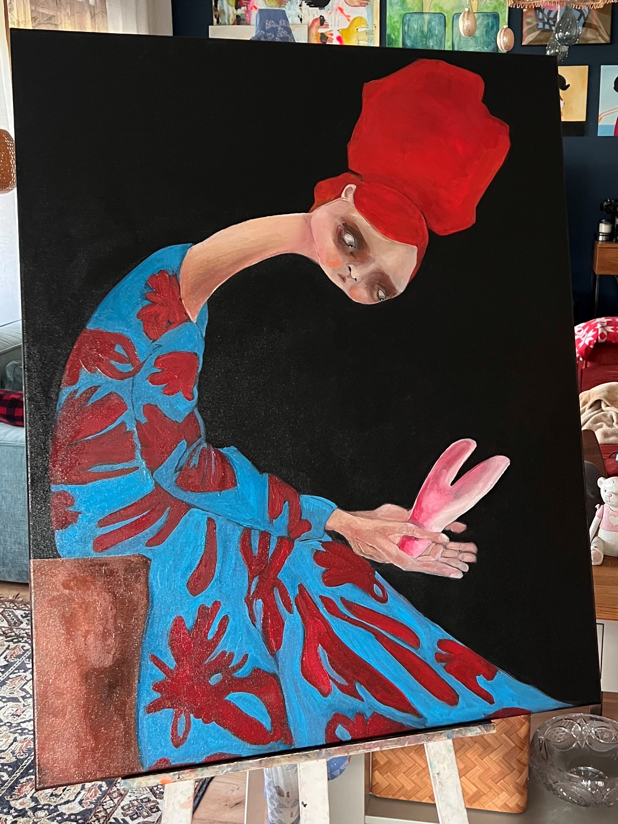 "W objęciach serca" - Obraz olejny | 80 x 100 cm