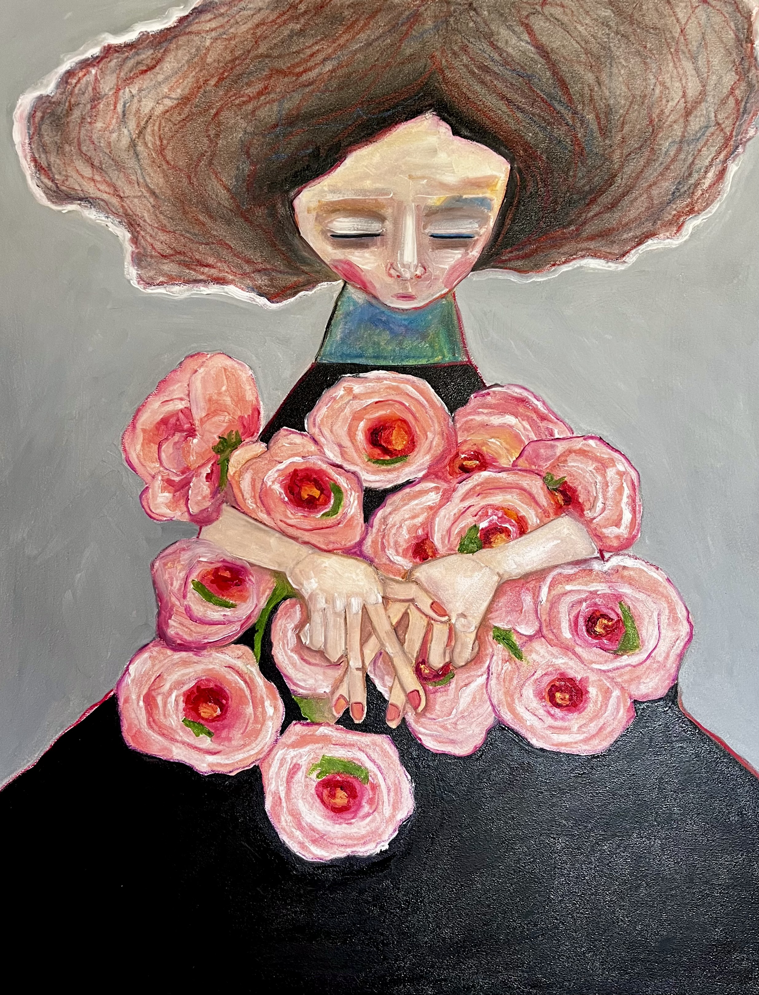 "Urodziny u rodziny" - Obraz olejny 80x100 cm