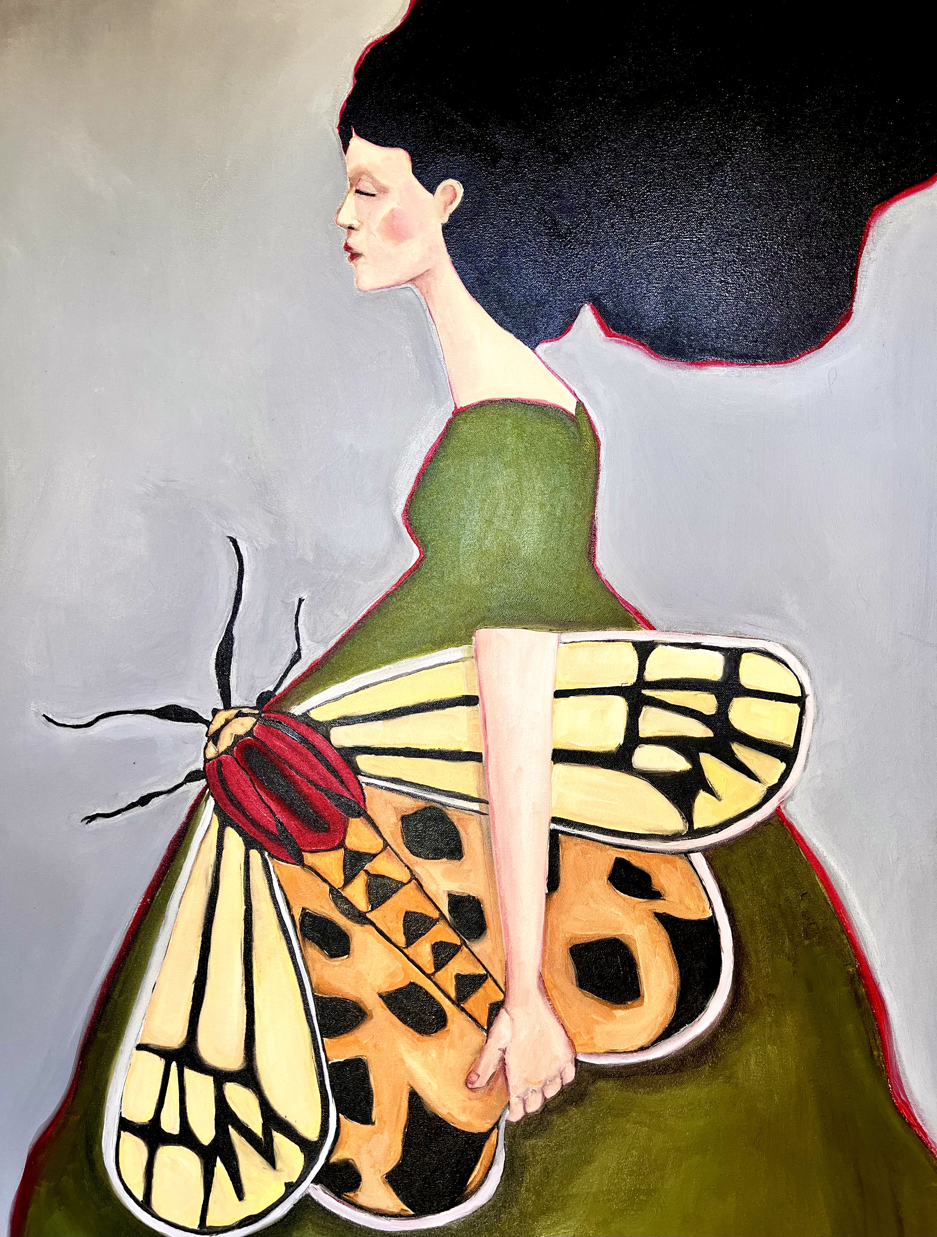 "Być motylem" - Obraz olejny | 80 x 100 cm