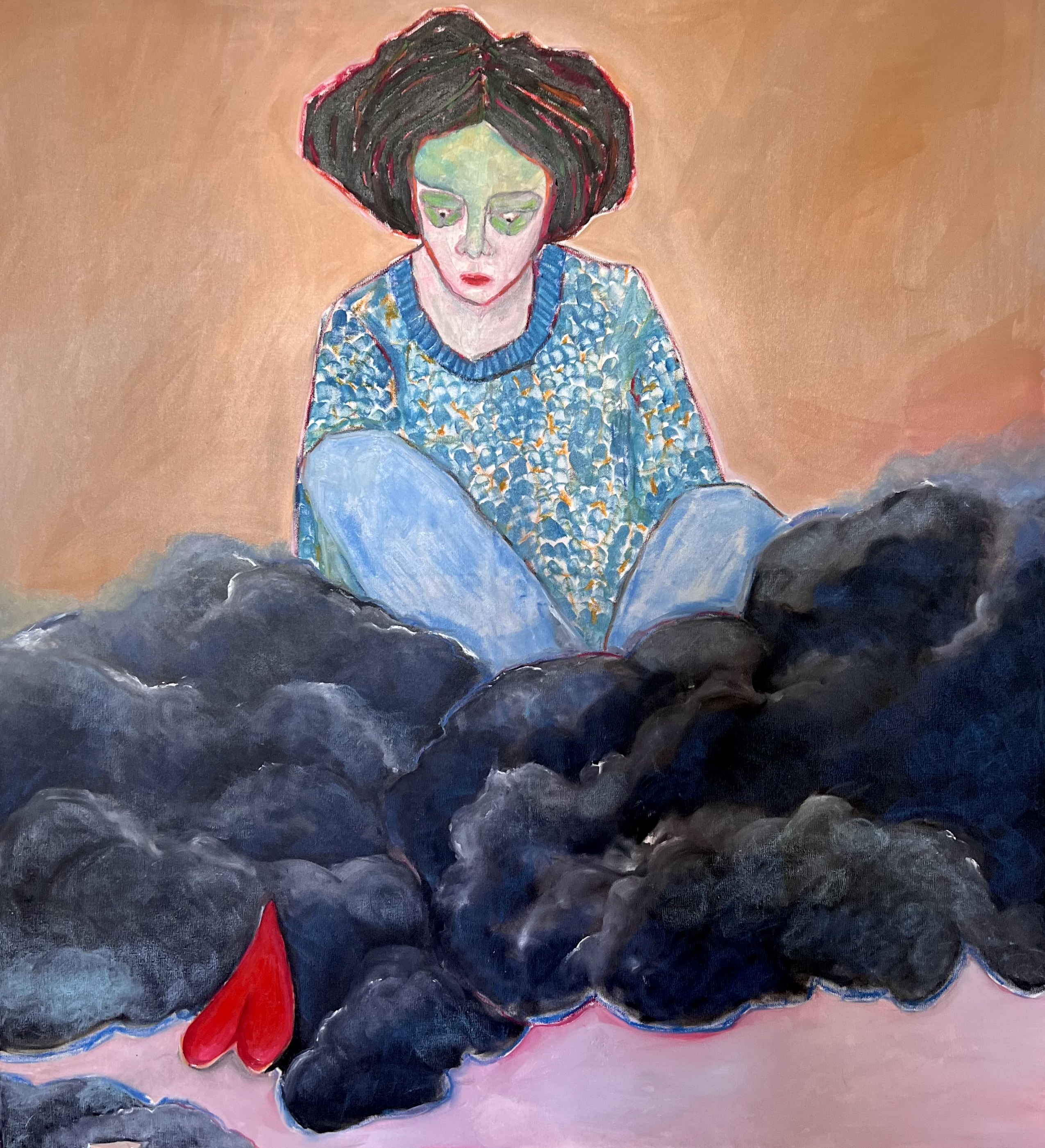 "Utrata" - Obraz olejny 120x130 cm