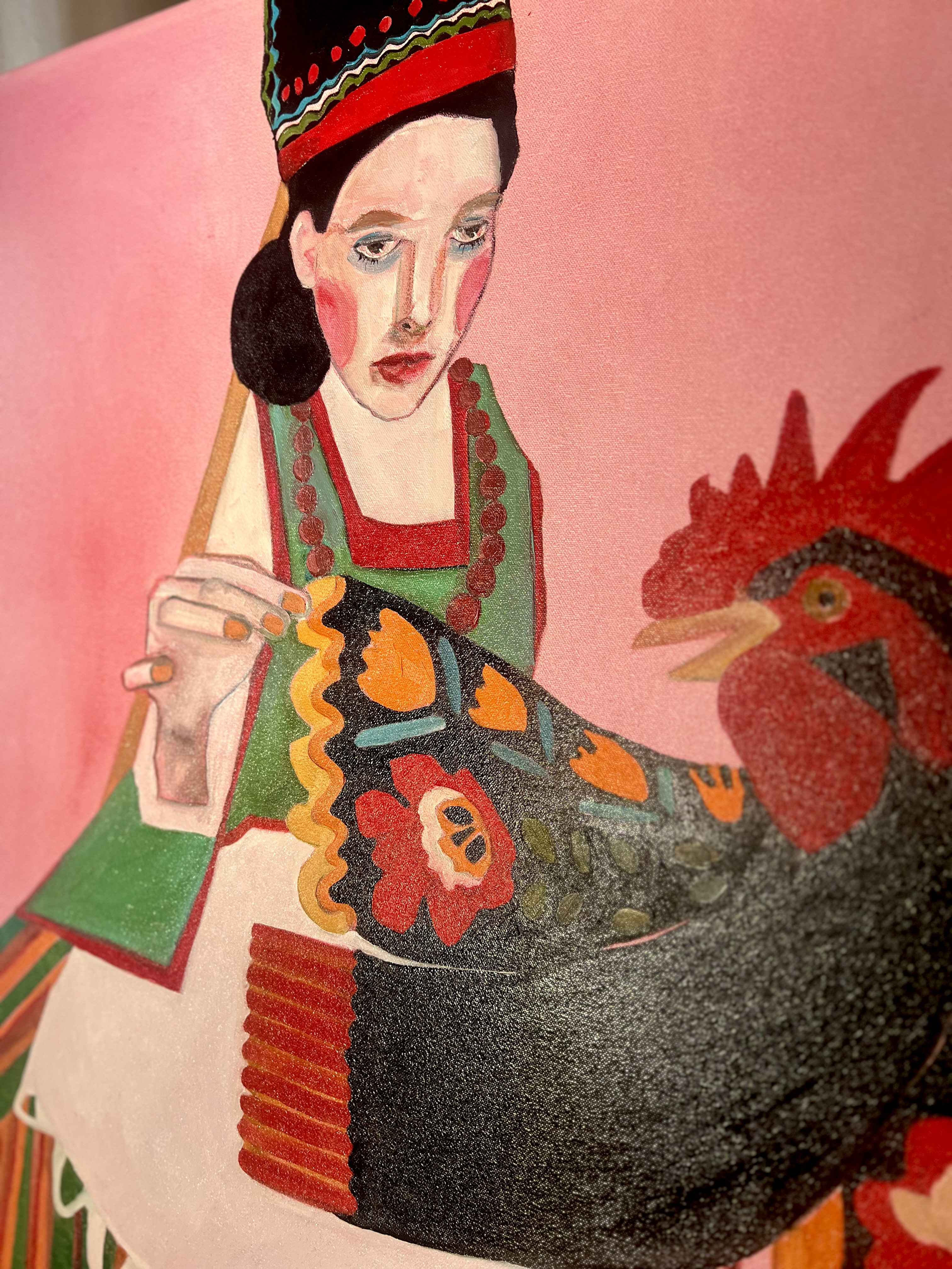 "Kurpianka" - Obraz olejny 80x100 cm