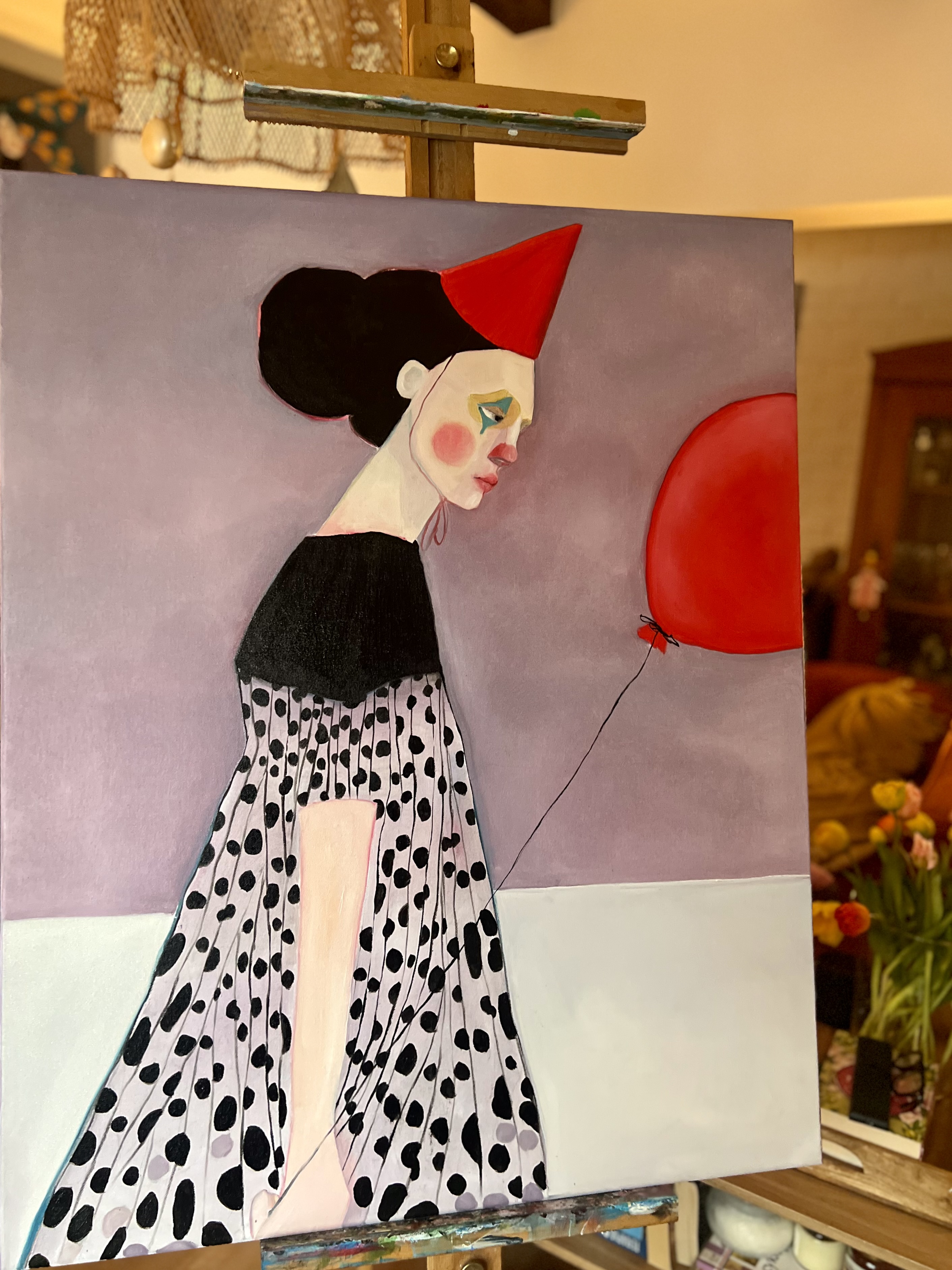 "Ale w koło jest wesoło" - Obraz olejny 80x100 cm