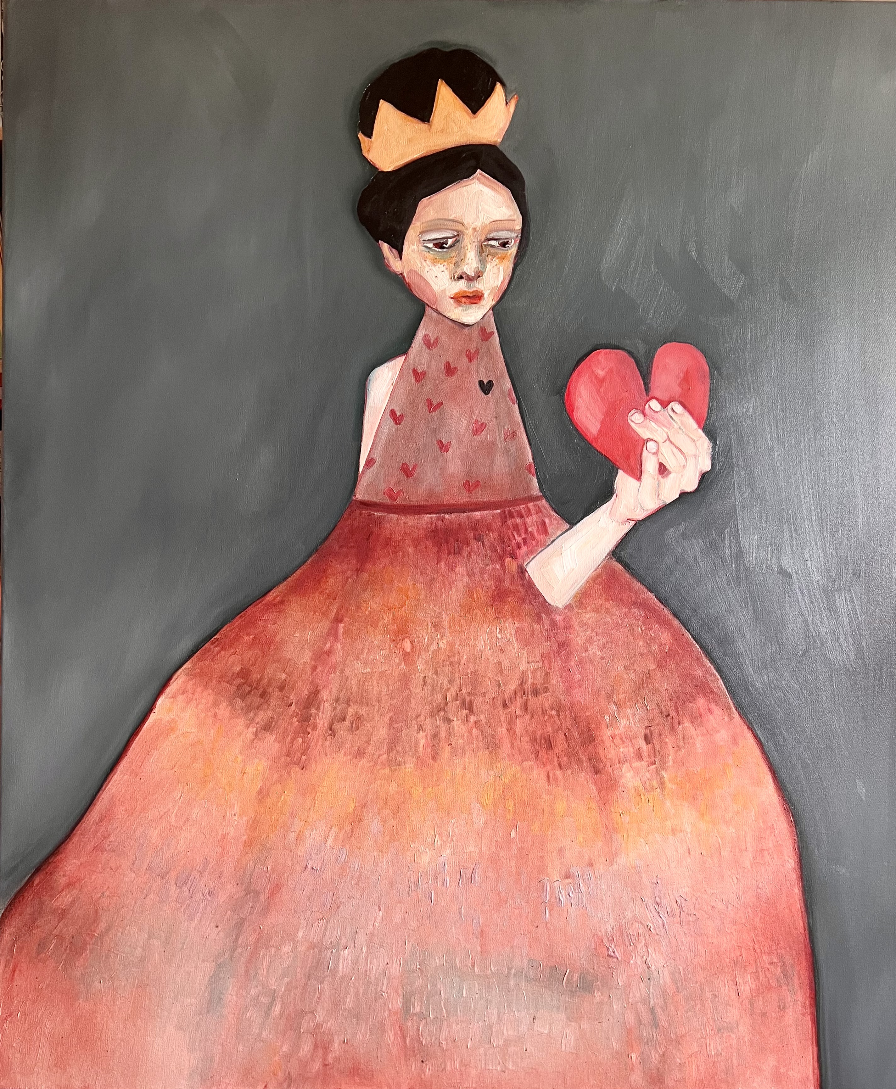 "Oddanie" - Obraz olejny 110x120 cm