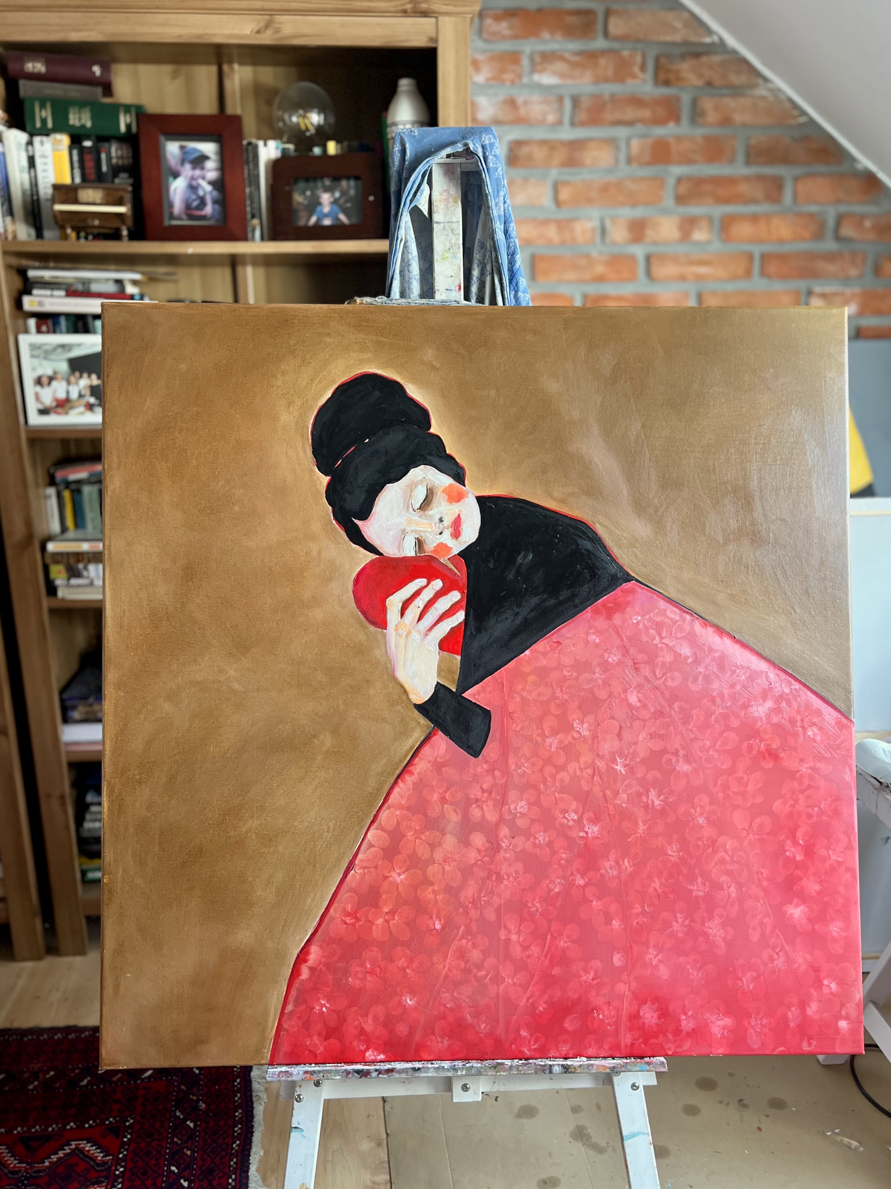 "Serce moje" - Obraz olejny | 100 x 100 cm