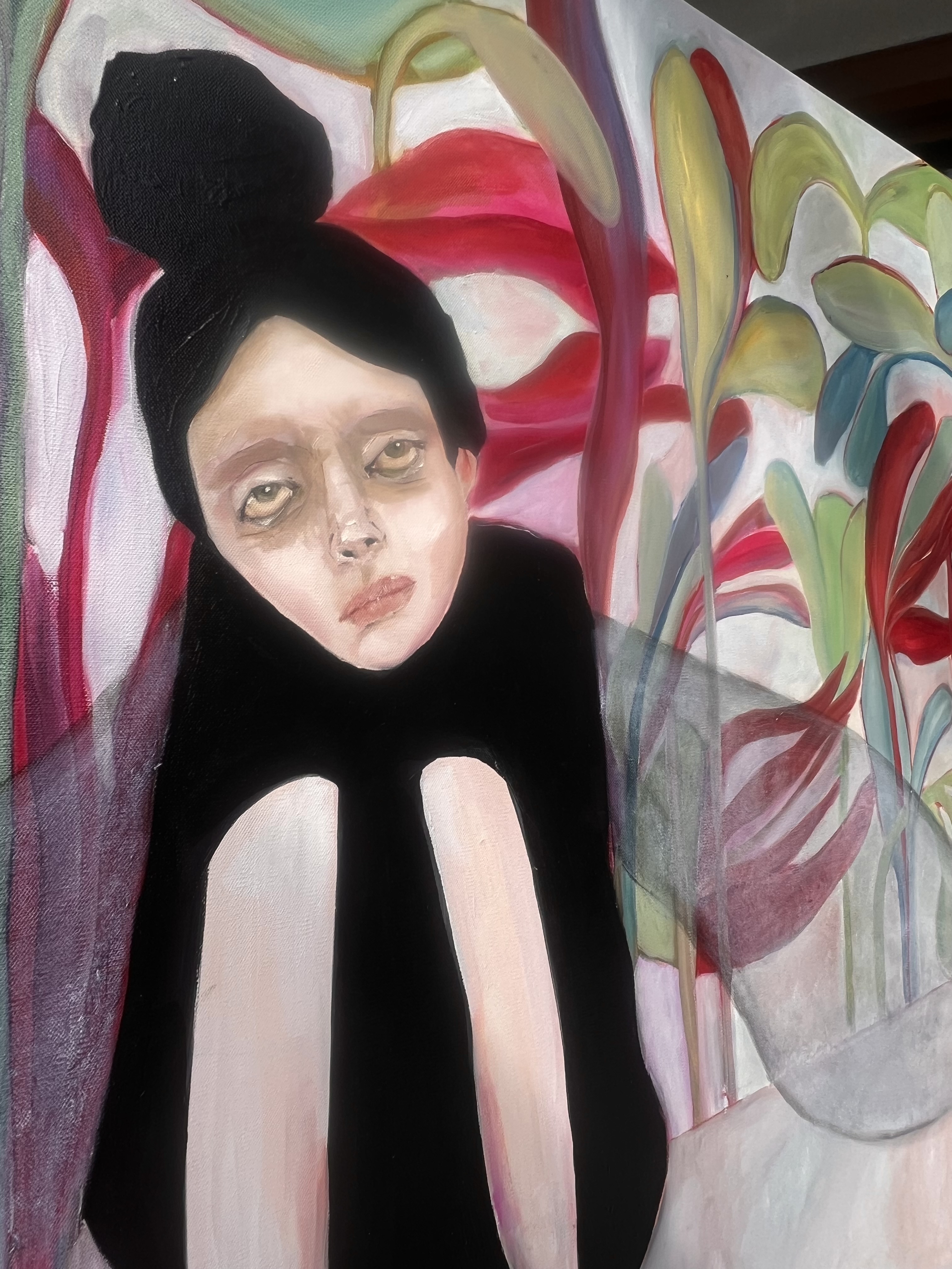 "Ciche skrzydła" - Obraz olejny 100x120 cm